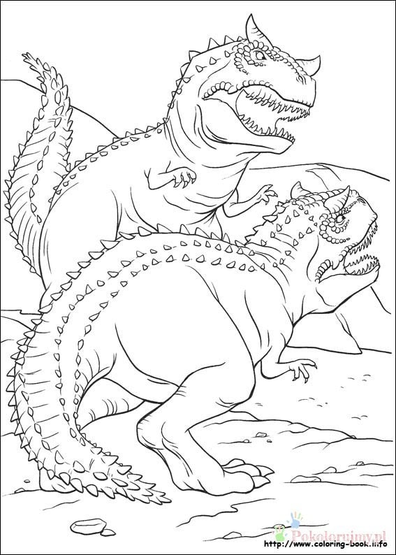 Dinozaury do kolorowania, czarno-białe obrazki do druku.