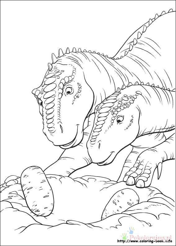 Dinozaury do kolorowania, linoryt, dla dzieci, do druku.