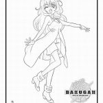 Kolorowanka Bakugan z postacią w dynamicznej pozie do pokolorowania.