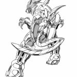 Szkic Bakugan do kolorowania dla dzieci i fanów anime.