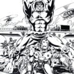 Kolorowanka Iron Man i Hulk, postacie z komiksów Marvela do wydrukowania.