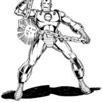 Kolorowanka Iron Man do druku dla dzieci i fanów superbohaterów.