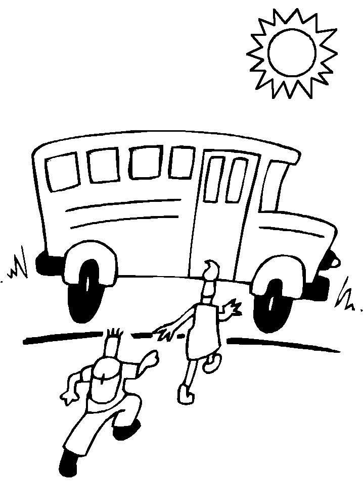 Autobus - kolorowanka do wydrukowania Autobus - duża pionowa kolorowanka dla dzieci
