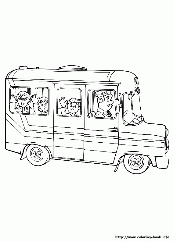 Autobus - kolorowanka pionowa Autobus - pionowa kolorowanka do wydrukowania