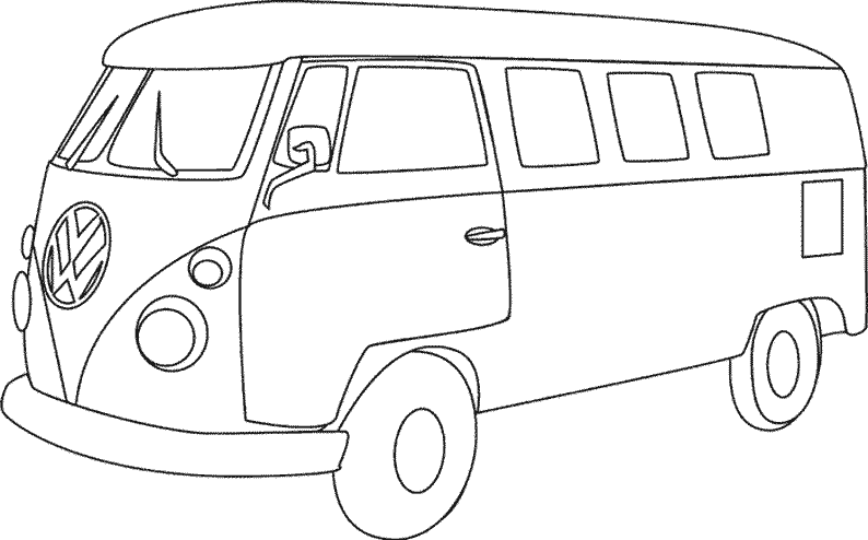Autobus z boku - kolorowanka Autobus widziany z boku - kolorowanka do druku