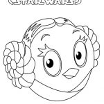 Kolorowanka Leia z serii Angry Birds Star Wars do druku i kolorowania.