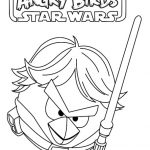 Kolorowanka Luke z Angry Birds Star Wars do druku i kolorowania.