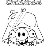 Kolorowanka Angry Birds Star Wars do druku dla dzieci.