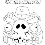 Kolorowanka do wydrukowania Angry Birds Star Wars z potworem.