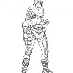 Kolorowanka z postacią z gry Apex Legends do wydrukowania.