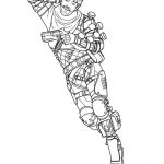 Szablon do kolorowania postaci z Apex Legends dla dzieci.