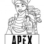 Kolorowanka z postacią z gry Apex Legends do wydrukowania.