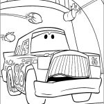 Kolorowanka samochód z filmu Cars do druku dla dzieci.