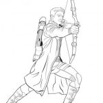 Kolorowanka Hawkeye z komiksu Avengers do wydrukowania.