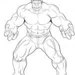 Kolorowanka Hulk z komiksu Avengers do druku dla dzieci.