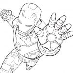 Kolorowanka Iron Man z Marvel Avengers do druku dla dzieci.