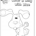 Kolorowanka piesek Blues Clues do druku dla dzieci.