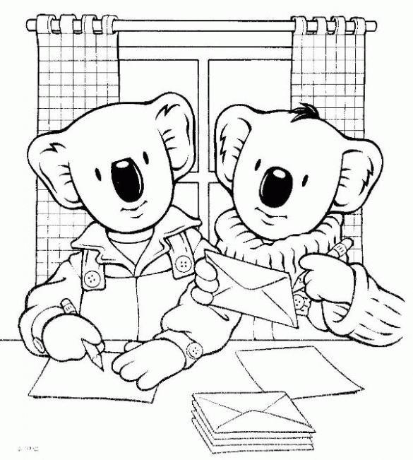 Bracia koala – kolorowanka (3)