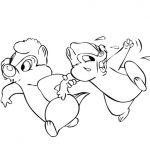 Kolorowanki Chip i Dale do druku dla dzieci.