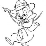 Kolorowanka Chip i Dale, postacie z kreskówki, do druku i kolorowania.