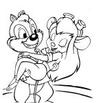Kolorowanki Chip i Dale do druku dla dzieci.