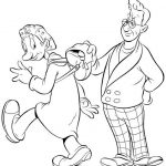 Postacie Ernst i Bobbie w czarno-białej kolorowance do druku.