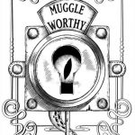 Kolorowanka do wydrukowania z kluczem i napisem Muggle Worthy.