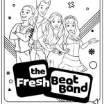 Kolorowanki do wydrukowania z zespołem Fresh Beat Band dla dzieci.