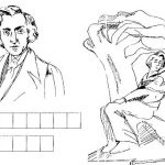 Kolorowanka Fryderyk Chopin dla dzieci do druku.
