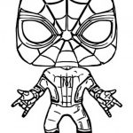 Kolorowanka do wydrukowania Spider-Man Funko Pop dla dzieci.