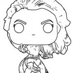 Kolorowanka do wydrukowania z postacią Marvela w stylu Funko Pop.