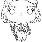 Kolorowanka do wydrukowania z postacią Marvel Funko Pop.