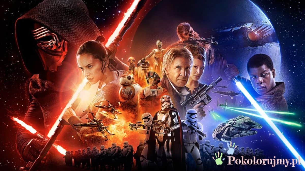 Kolorowanki Star Wars do wydrukowania dla dzieci.