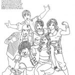 Kolorowanka z postaciami z High School Musical do druku.
