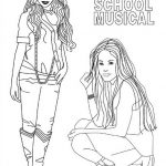 Kolorowanki do wydrukowania z postaciami z High School Musical.