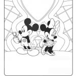 Kolorowanka do wydrukowania z Myszka Miki i Minnie dla dzieci.