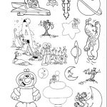 Kolorowanki kosmos dla dzieci, planety, astronauta, rakieta, ufoludek, satelity.