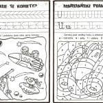 Kolorowanki kosmiczne dla dzieci, rakieta, UFO, planety, gwiazdy do kolorowania.