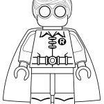 Kolorowanka LEGO Batman z maską i peleryną do druku.