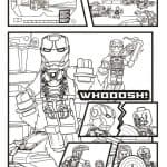 Kolorowanki LEGO Marvel Avengers do druku dla dzieci.