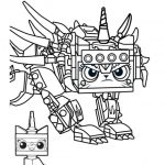 Kolorowanka UNIKITTY z LEGO Movie do druku dla dzieci.