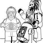 Kolorowanki Star Wars dla dzieci, R2-D2 i Chewbacca do kolorowania.