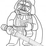 Kolorowanka Darth Vader z LEGO Star Wars do druku dla dzieci.
