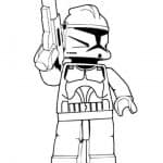 Kolorowanka LEGO Star Wars dla dzieci do druku.
