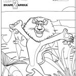 Kolorowanka lwa z filmu Madagaskar do druku dla dzieci.