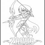 Kolorowanka Zarya z Mysticons do druku dla dzieci.