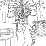Kolorowanka pingwina z Madagaskaru dla dzieci do druku.