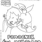 Kolorowanka Święty Mikołaj i pomocnik dla dzieci do druku.