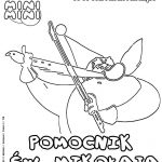 Kolorowanka Święty Mikołaj z prezentami do wydrukowania dla dzieci.
