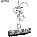Kolorowanka Dr Cockroach z filmu Potwory kontra Obcy dla dzieci.